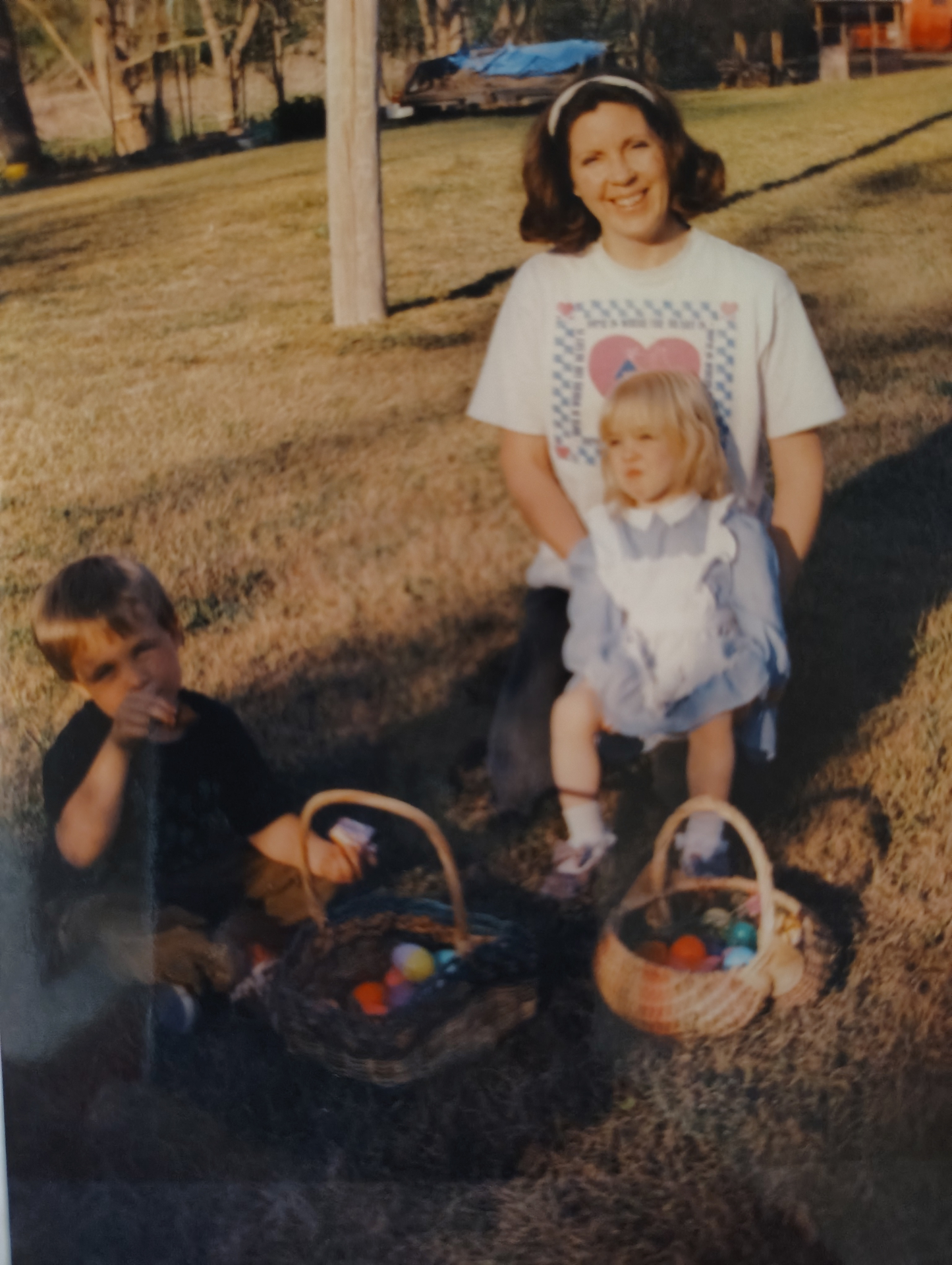 Easter baskets and little ones