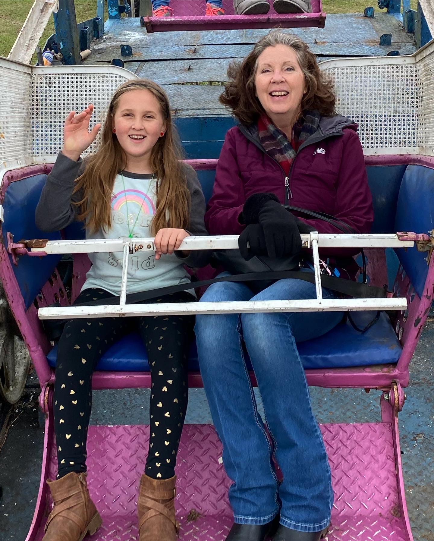 A ride at the fair with her granddaughter