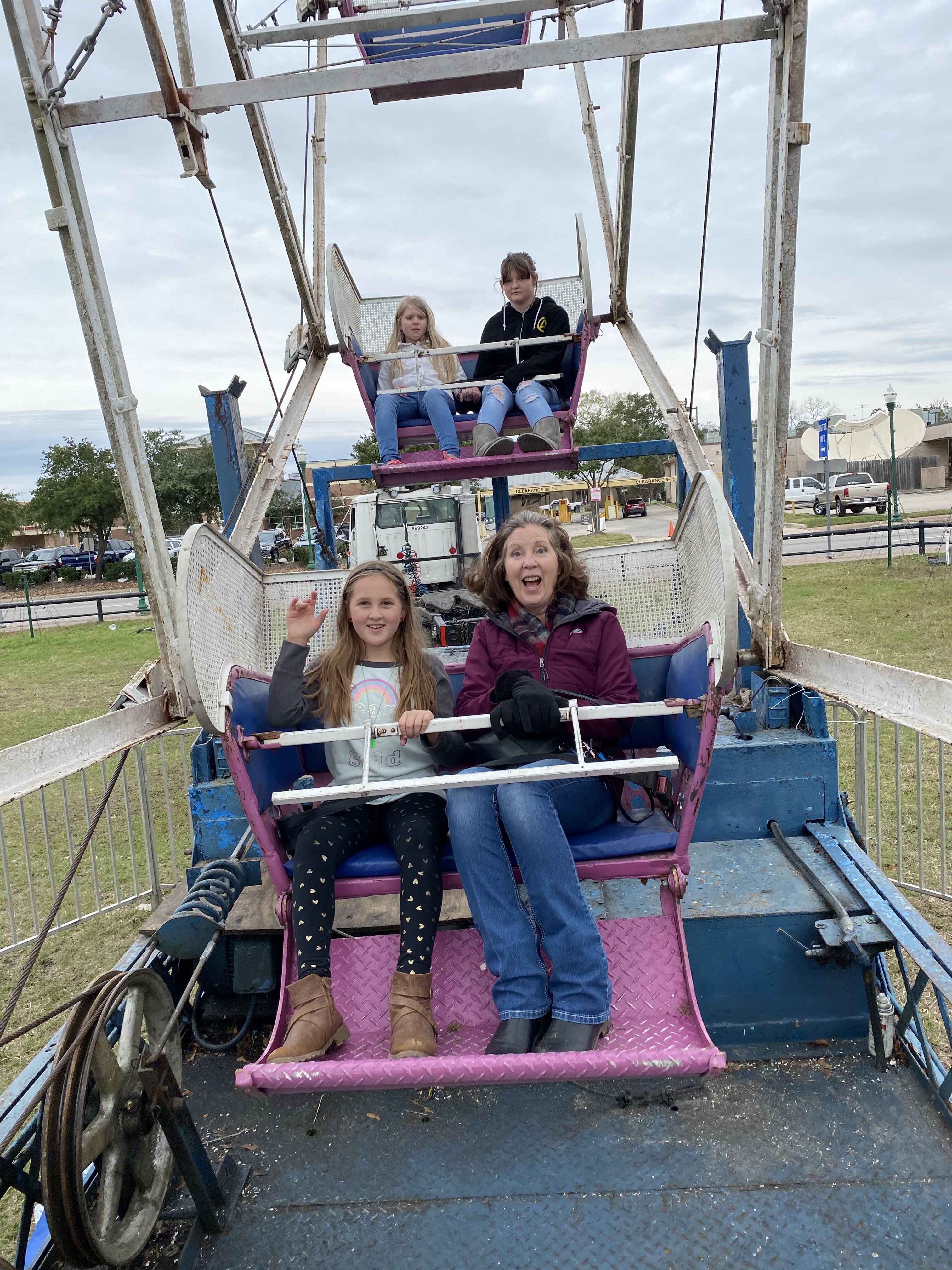 Ferris wheel ride with the grandkids