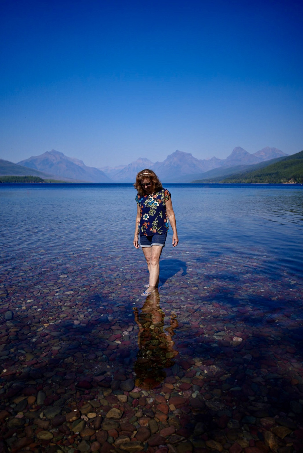 Wading at Lake McDonald