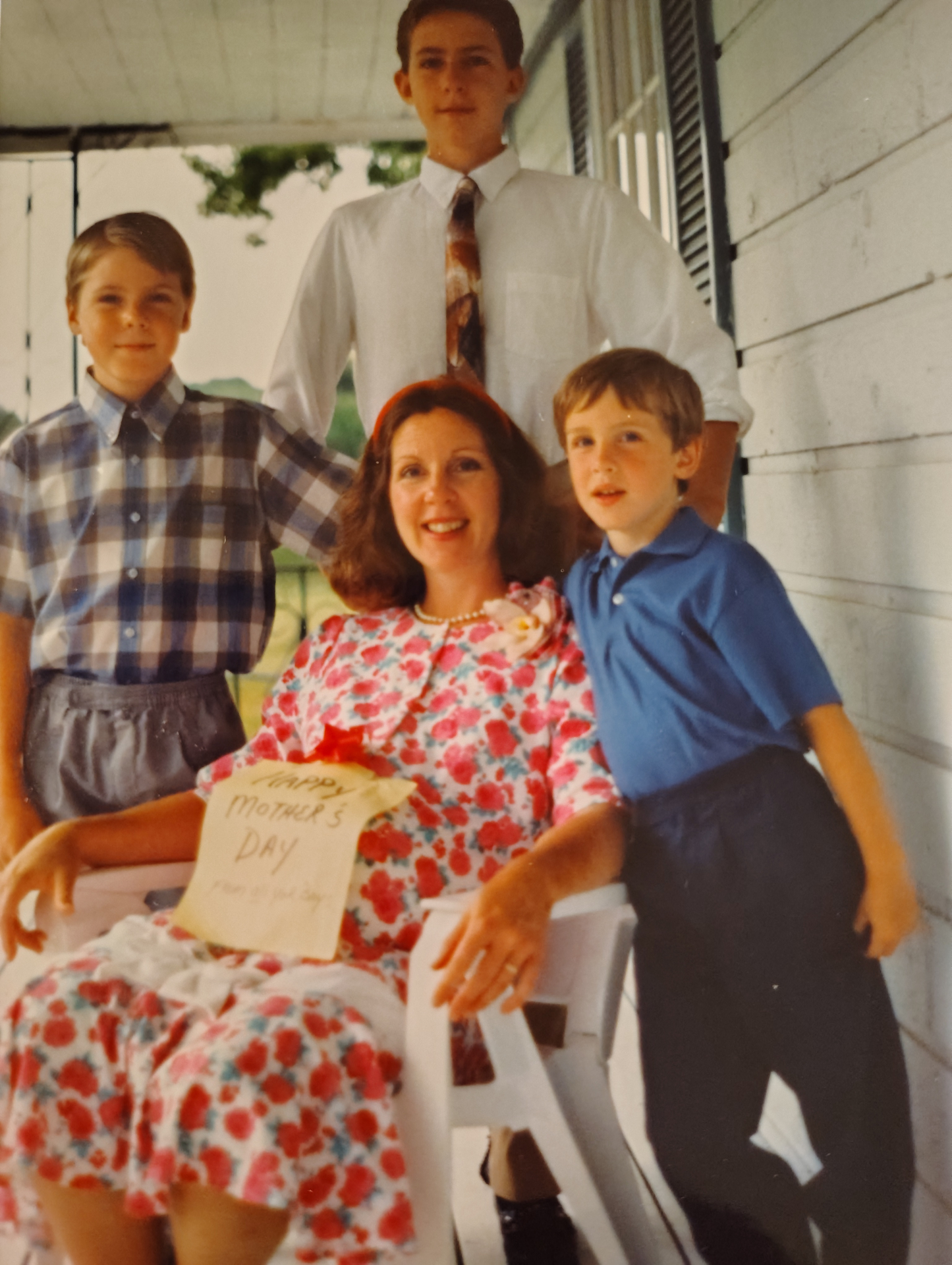 Mother's Day with her boys